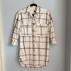 Universal Thread Cream and Brown Checkered Women’s Dress